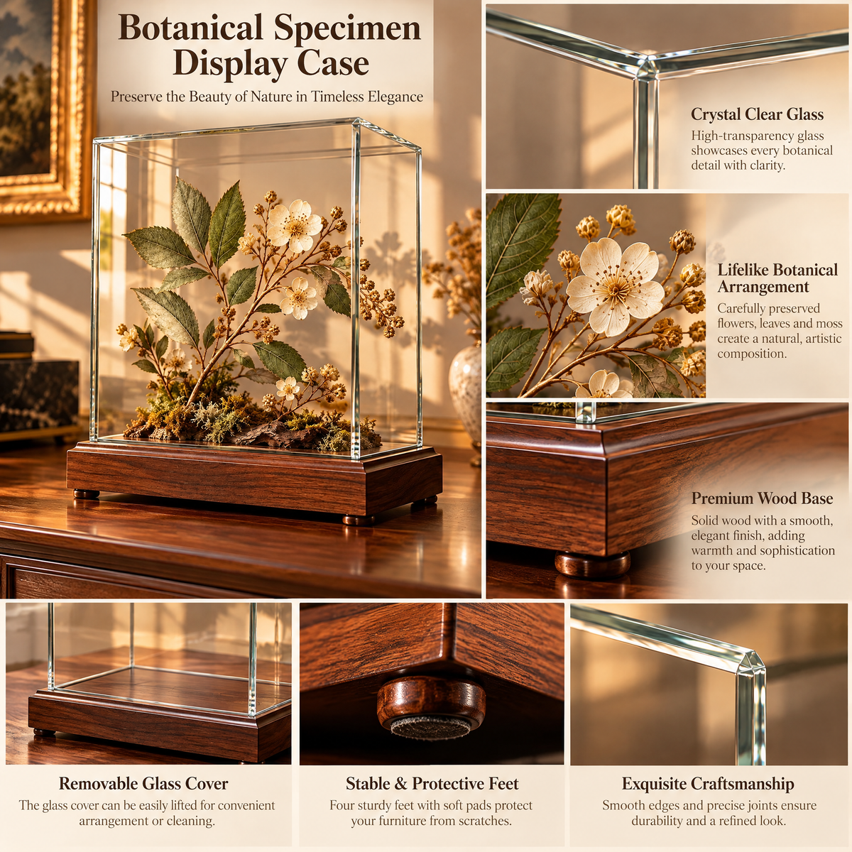 Qbbmnn Botanical Specimen Display Case image 1
