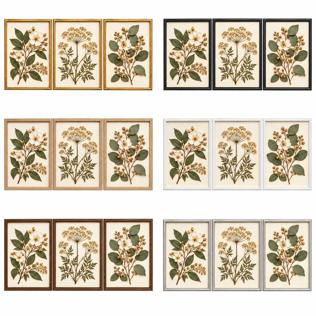 Qbbmnn Curated Botanical Art Trio image 1