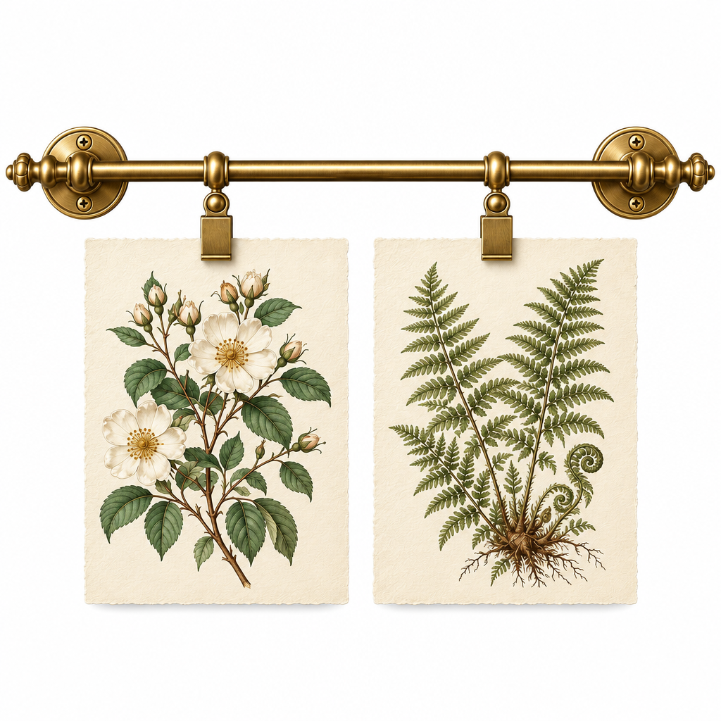 Qbbmnn Botanical Wall Mounting Rail Set image 2