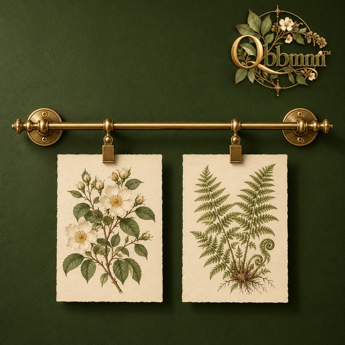 Qbbmnn Botanical Wall Mounting Rail Set image 3