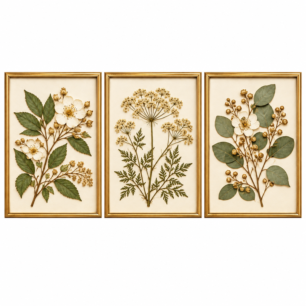 Qbbmnn Curated Botanical Art Trio image 3