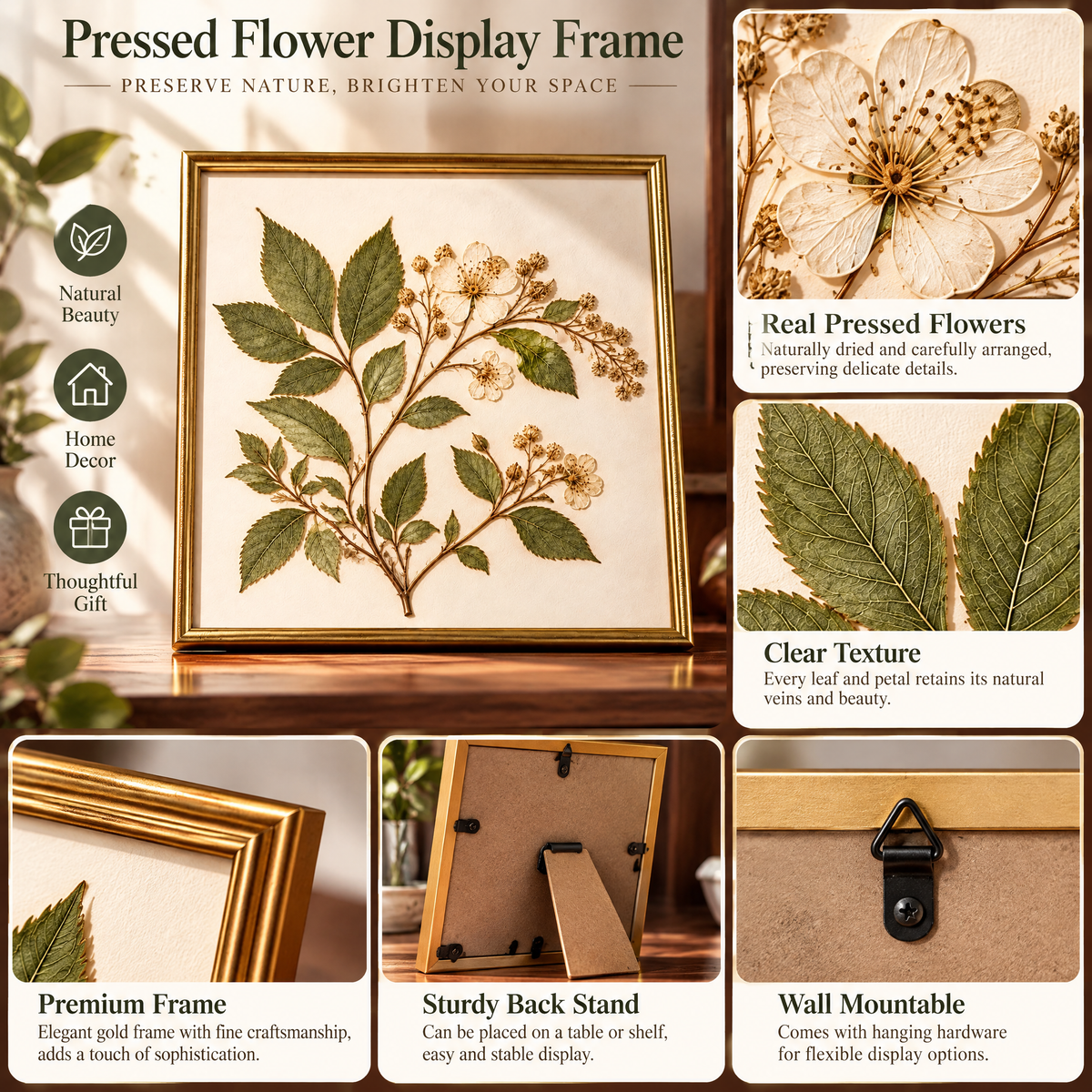 Qbbmnn Pressed Flower Display Frame image 2
