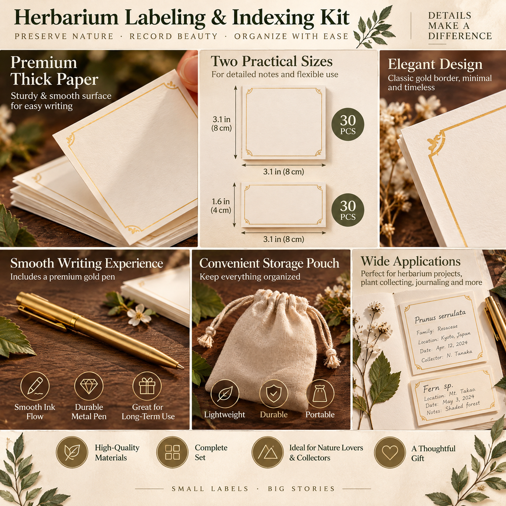 Qbbmnn Herbarium Labeling & Indexing Kit image 3